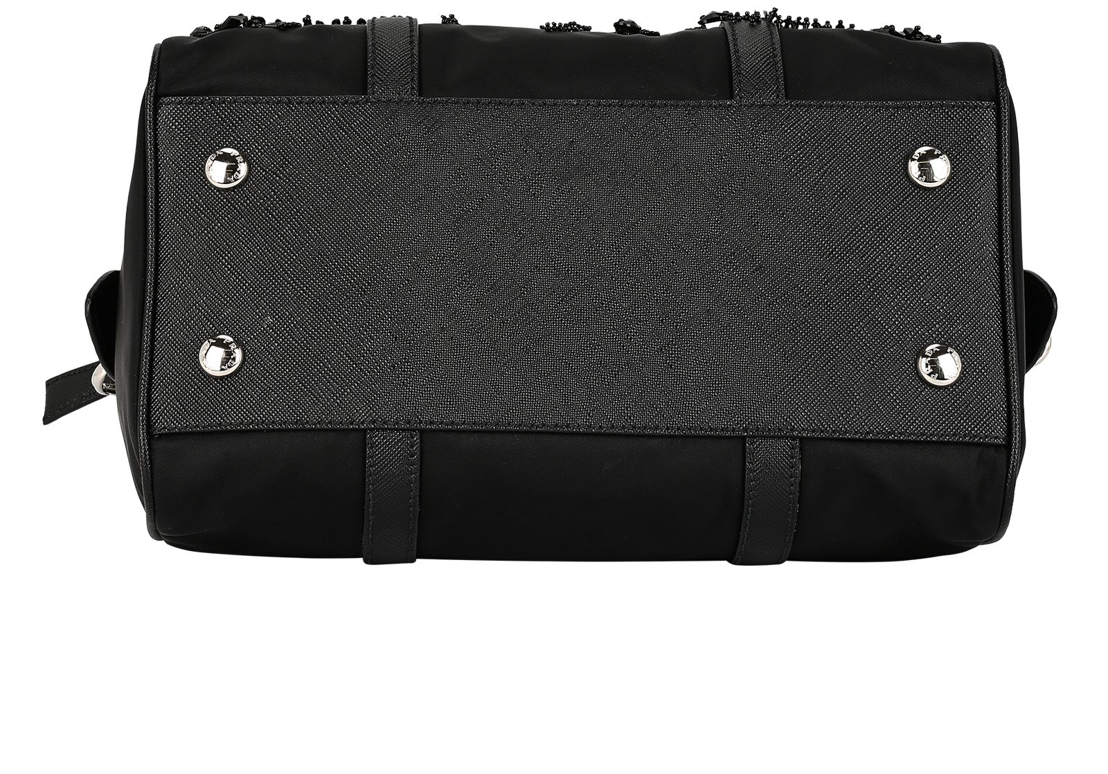 Bijou Embroidered Mini Boston, &pound;1,100, Handbags, Black, Nylon, Top view